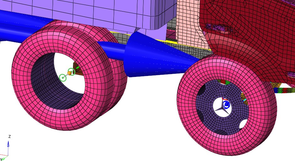 适用于Ls-dyna\hypermesh撞击模拟的40t卡车有限元模型的图2